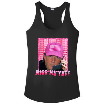 Funny Trump Pink Miss Me Yet Trump 2024 President 2024 Ladies PosiCharge Competitor Racerback Tank