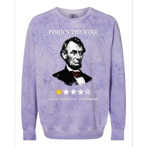 Fords Theater Presidential History Abe Lincoln Funny Colorblast Crewneck Sweatshirt