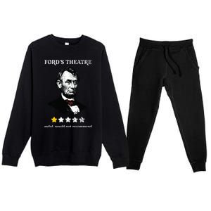 Fords Theater Presidential History Abe Lincoln Funny Premium Crewneck Sweatsuit Set