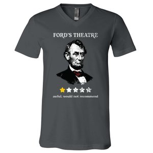 Fords Theater Presidential History Abe Lincoln Funny V-Neck T-Shirt