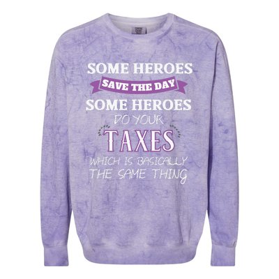 Funny Tax Preparer Income Tax Professional Cpa Gift Colorblast Crewneck Sweatshirt