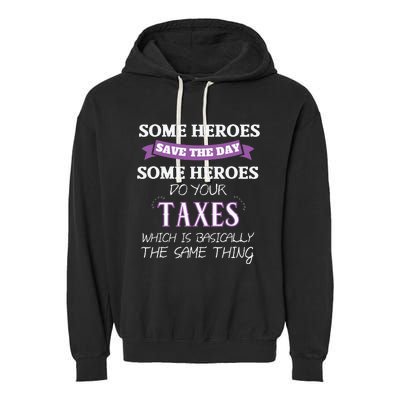 Funny Tax Preparer Income Tax Professional Cpa Gift Garment-Dyed Fleece Hoodie