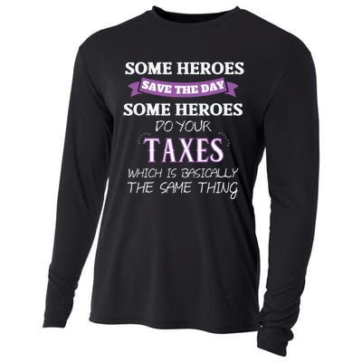 Funny Tax Preparer Income Tax Professional Cpa Gift Cooling Performance Long Sleeve Crew