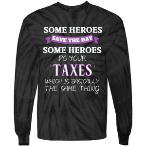 Funny Tax Preparer Income Tax Professional Cpa Gift Tie-Dye Long Sleeve Shirt