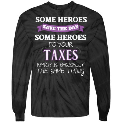 Funny Tax Preparer Income Tax Professional Cpa Gift Tie-Dye Long Sleeve Shirt