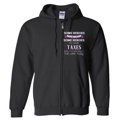 Funny Tax Preparer Income Tax Professional Cpa Gift Full Zip Hoodie