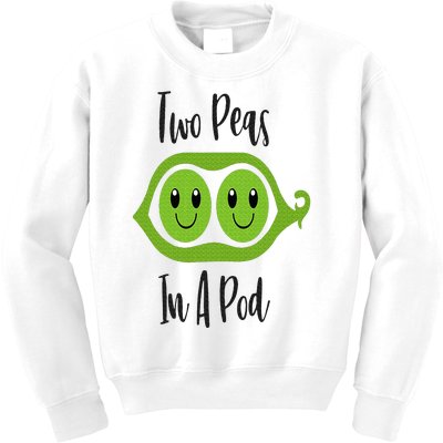 Funny Two Peas In A Pod Pea Costum Kids Sweatshirt