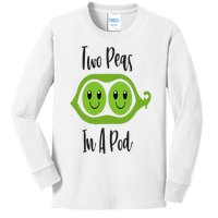 Funny Two Peas In A Pod Pea Costum Kids Long Sleeve Shirt