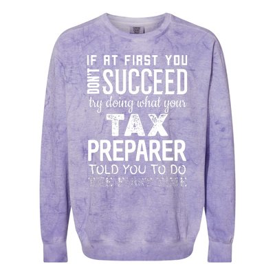 Funny Tax Preparer Success Gifts Tax Season Colorblast Crewneck Sweatshirt