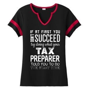 Funny Tax Preparer Success Gifts Tax Season Ladies Halftime Notch Neck Tee