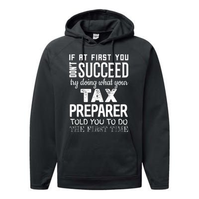 Funny Tax Preparer Success Gifts Tax Season Performance Fleece Hoodie