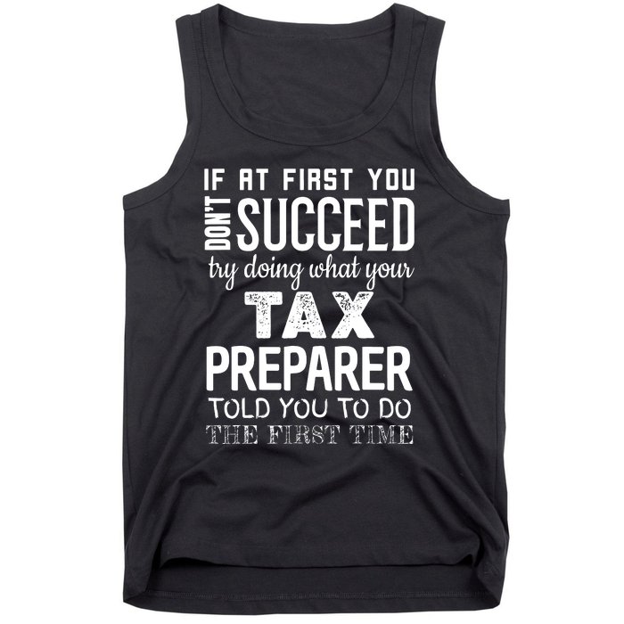 Funny Tax Preparer Success Gifts Tax Season Tank Top