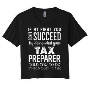 Funny Tax Preparer Success Gifts Tax Season Women's Crop Top Tee