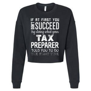 Funny Tax Preparer Success Gifts Tax Season Cropped Pullover Crew