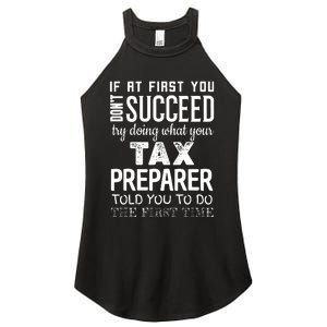 Funny Tax Preparer Success Gifts Tax Season Women's Perfect Tri Rocker Tank