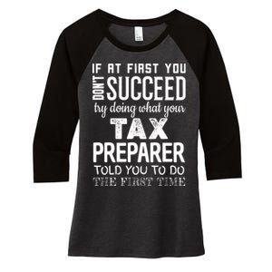 Funny Tax Preparer Success Gifts Tax Season Women's Tri-Blend 3/4-Sleeve Raglan Shirt