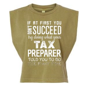 Funny Tax Preparer Success Gifts Tax Season Garment-Dyed Women's Muscle Tee