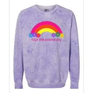 Fuck the Patriarchy Colorblast Crewneck Sweatshirt