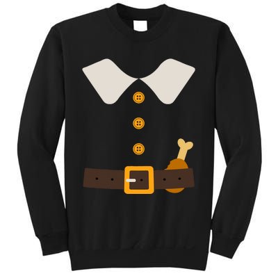 Funny Thanksgiving Pilgrim Costume With Turkey Leg Sweatshirt