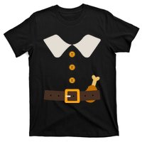 Funny Thanksgiving Pilgrim Costume With Turkey Leg T-Shirt