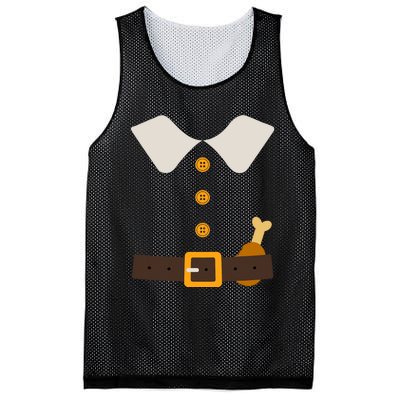 Funny Thanksgiving Pilgrim Costume With Turkey Leg Mesh Reversible Basketball Jersey Tank