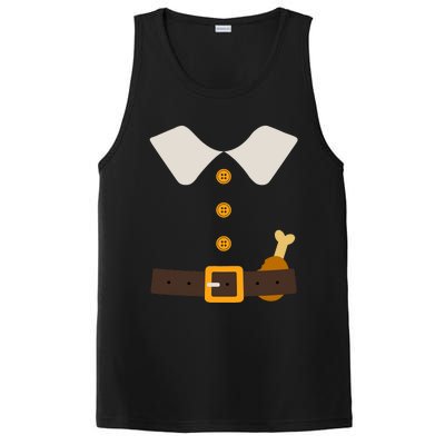 Funny Thanksgiving Pilgrim Costume With Turkey Leg PosiCharge Competitor Tank