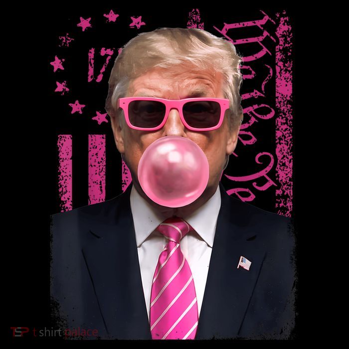 Funny Trump Pink Bubble Gum 2024 Trump Vance 2024 Tall T-Shirt