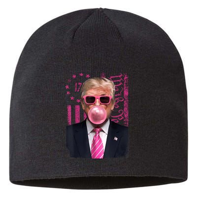 Funny Trump Pink Bubble Gum 2024 Trump Vance 2024 Sustainable Beanie