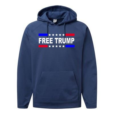 Free Trump Pro Donald Trump USA Election Performance Fleece Hoodie