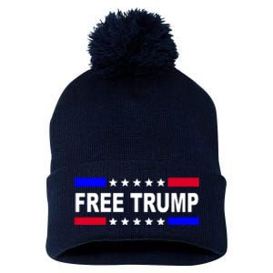 Free Trump Pro Donald Trump USA Election Pom Pom 12in Knit Beanie