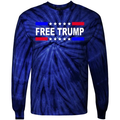 Free Trump Pro Donald Trump USA Election Tie-Dye Long Sleeve Shirt