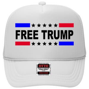 Free Trump Pro Donald Trump USA Election High Crown Mesh Back Trucker Hat