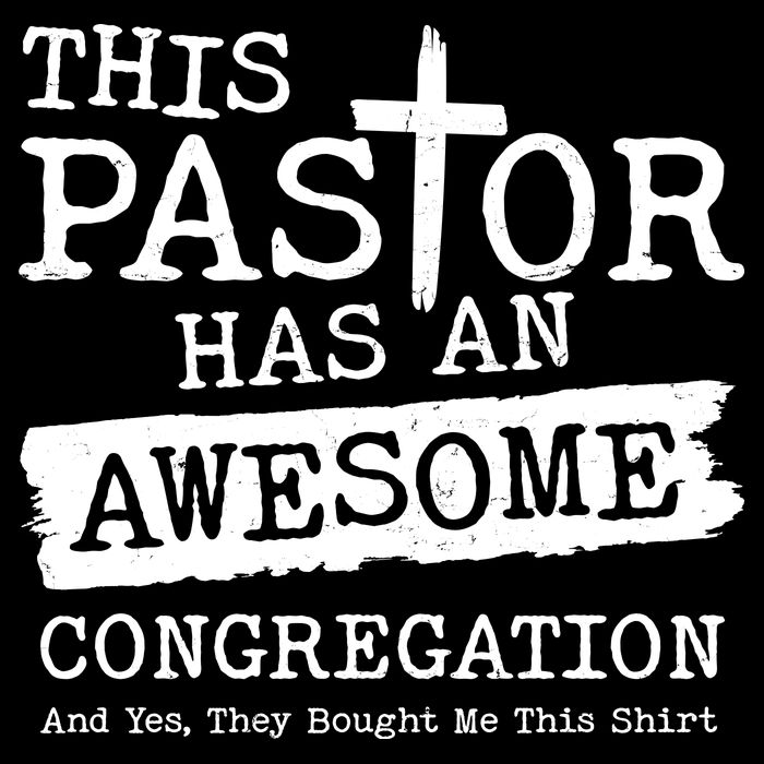 Funny This Pastor Has An Awesome Congregation Drawstring Bag