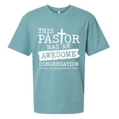 Funny This Pastor Has An Awesome Congregation Sueded Cloud Jersey T-Shirt