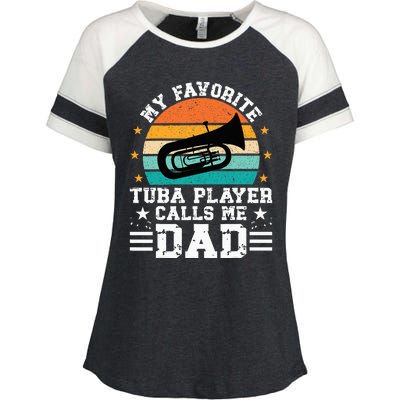 Favorite Tuba Player Dad Tuba Dad Of A Tuba Player Father Enza Ladies Jersey Colorblock Tee