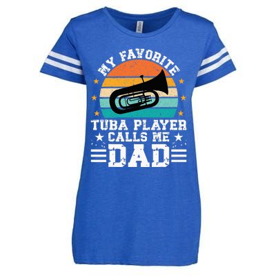 Favorite Tuba Player Dad Tuba Dad Of A Tuba Player Father Enza Ladies Jersey Football T-Shirt