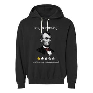 FordS Theater Presidential History Abe Lincoln Garment-Dyed Fleece Hoodie