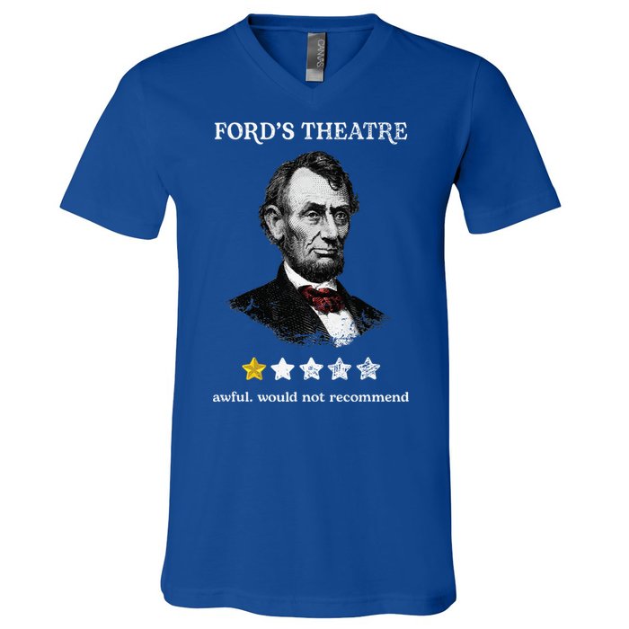 FordS Theater Presidential History Abe Lincoln V-Neck T-Shirt