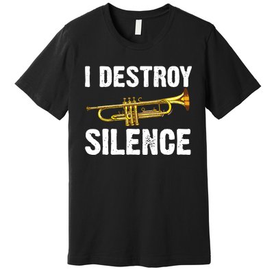 Funny Trumpet Player Art For Men Women Trumpeter Orchestra Premium T-Shirt