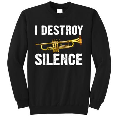 Funny Trumpet Player Art For Men Women Trumpeter Orchestra Tall Sweatshirt