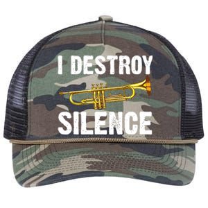 Funny Trumpet Player Art For Men Women Trumpeter Orchestra Retro Rope Trucker Hat Cap