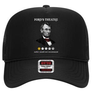 Fords Theater Presidential History Abe Lincoln Funny High Crown Mesh Back Trucker Hat