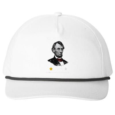 Fords Theater Presidential History Abe Lincoln Funny Snapback Five-Panel Rope Hat