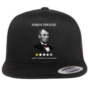 Fords Theater Presidential History Abe Lincoln Funny Flat Bill Trucker Hat