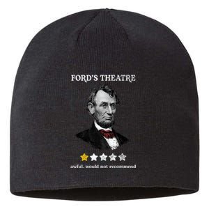 Fords Theater Presidential History Abe Lincoln Funny Sustainable Beanie