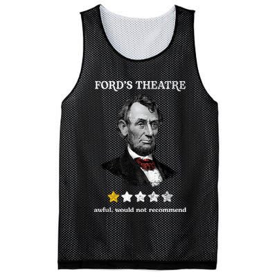 Fords Theater Presidential History Abe Lincoln Funny Mesh Reversible Basketball Jersey Tank