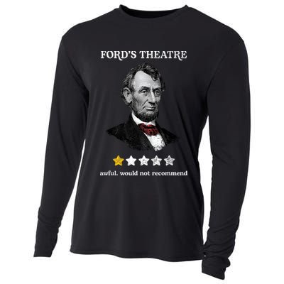 Fords Theater Presidential History Abe Lincoln Funny Cooling Performance Long Sleeve Crew