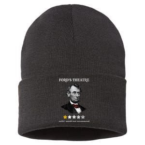 Fords Theater Presidential History Abe Lincoln Funny Sustainable Knit Beanie