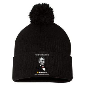 Fords Theater Presidential History Abe Lincoln Funny Pom Pom 12in Knit Beanie