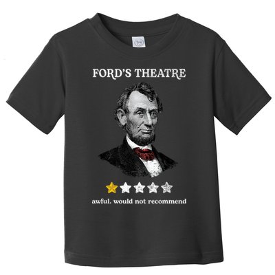 Fords Theater Presidential History Abe Lincoln Funny Toddler T-Shirt
